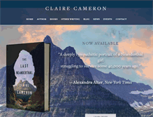 Tablet Screenshot of claire-cameron.com